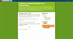Desktop Screenshot of globalorthopedics.blogspot.com