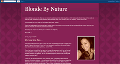 Desktop Screenshot of blondebynature.blogspot.com