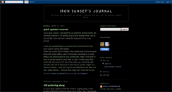 Desktop Screenshot of ironsunsetjournal.blogspot.com