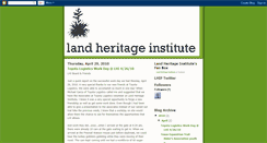 Desktop Screenshot of landheritageinstitute.blogspot.com