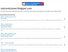 Tablet Screenshot of mytravelcareer.blogspot.com