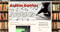 Desktop Screenshot of analisesespiritas.blogspot.com