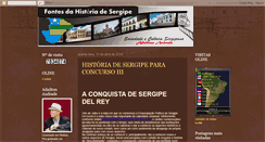 Desktop Screenshot of fontesdahistoriadesergipe.blogspot.com