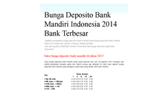 Desktop Screenshot of bunga-deposito-bank-mandiri.blogspot.com