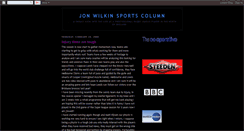 Desktop Screenshot of jonwilkinsportscolumn.blogspot.com