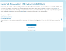 Tablet Screenshot of nationalassociationenvironmentalclubs.blogspot.com