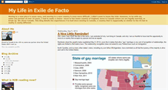 Desktop Screenshot of exiledefacto.blogspot.com