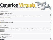 Tablet Screenshot of cenariosvirtuais.blogspot.com