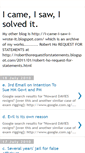 Mobile Screenshot of i-came-i-saw-i-solved-it.blogspot.com