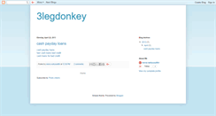 Desktop Screenshot of 3legdonkey.blogspot.com