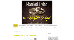 Desktop Screenshot of marriedlivingonasinglesbudget.blogspot.com