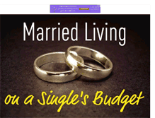 Tablet Screenshot of marriedlivingonasinglesbudget.blogspot.com