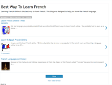 Tablet Screenshot of best-way-to-learn-french-now.blogspot.com