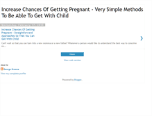 Tablet Screenshot of increasechances-of-gettingpregnant.blogspot.com