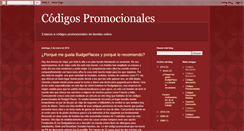 Desktop Screenshot of codigospromocionales.blogspot.com