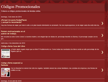 Tablet Screenshot of codigospromocionales.blogspot.com