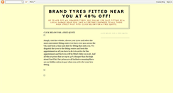 Desktop Screenshot of discount-tyres.blogspot.com