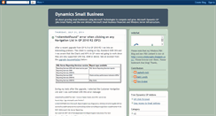 Desktop Screenshot of dynamicssmallbusiness.blogspot.com