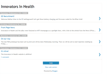 Tablet Screenshot of innovatorsinhealth.blogspot.com