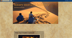 Desktop Screenshot of luxurymoroccoholidays.blogspot.com