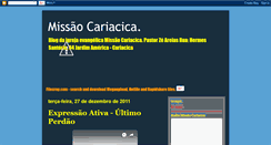 Desktop Screenshot of missaocariacica.blogspot.com