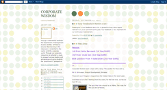 Desktop Screenshot of corporatewisdom.blogspot.com