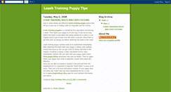 Desktop Screenshot of leashtrainingpuppy.blogspot.com