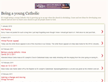 Tablet Screenshot of beingayoungcatholic.blogspot.com