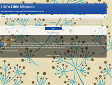 Tablet Screenshot of littlemiraclesoflife.blogspot.com