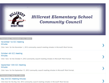 Tablet Screenshot of hillcrestelementary.blogspot.com