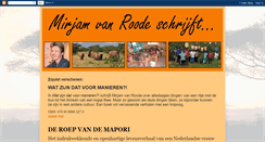 Desktop Screenshot of mirjamvanroode.blogspot.com