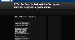 Desktop Screenshot of ifyoubuttrustingodtoguideyou.blogspot.com