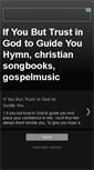 Mobile Screenshot of ifyoubuttrustingodtoguideyou.blogspot.com