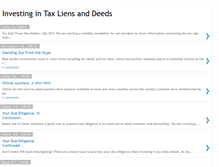 Tablet Screenshot of investingintaxliensanddeeds.blogspot.com