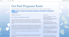 Desktop Screenshot of getpaidtoprogramsrants.blogspot.com