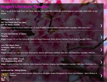 Tablet Screenshot of kruger-literaturethoughts.blogspot.com