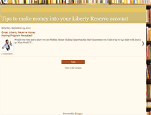 Tablet Screenshot of libertyreserveultimatemoney.blogspot.com