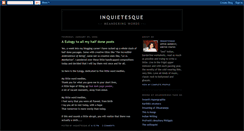 Desktop Screenshot of inquietesque.blogspot.com