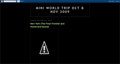 Desktop Screenshot of miniworldtrip2009.blogspot.com