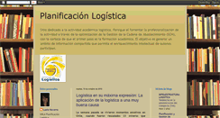 Desktop Screenshot of planificacion-logistica.blogspot.com