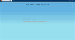 Desktop Screenshot of phpdevblogger.blogspot.com