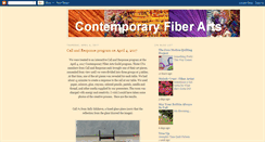 Desktop Screenshot of contemporaryfiberarts.blogspot.com