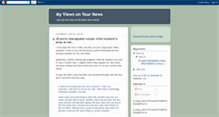 Desktop Screenshot of myviewsonyournews.blogspot.com