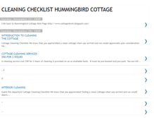 Tablet Screenshot of hummingbirdcottagecleaning.blogspot.com