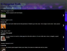 Tablet Screenshot of endangeredtruth.blogspot.com