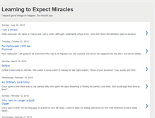 Tablet Screenshot of learningtoexpectmiracles.blogspot.com