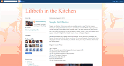 Desktop Screenshot of lilibethinthekitchen.blogspot.com