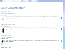 Tablet Screenshot of greenconsumertoday.blogspot.com