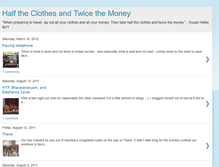 Tablet Screenshot of halftheclothesandtwicethemoney.blogspot.com