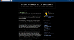 Desktop Screenshot of gnomewarriorisanoxymoron.blogspot.com